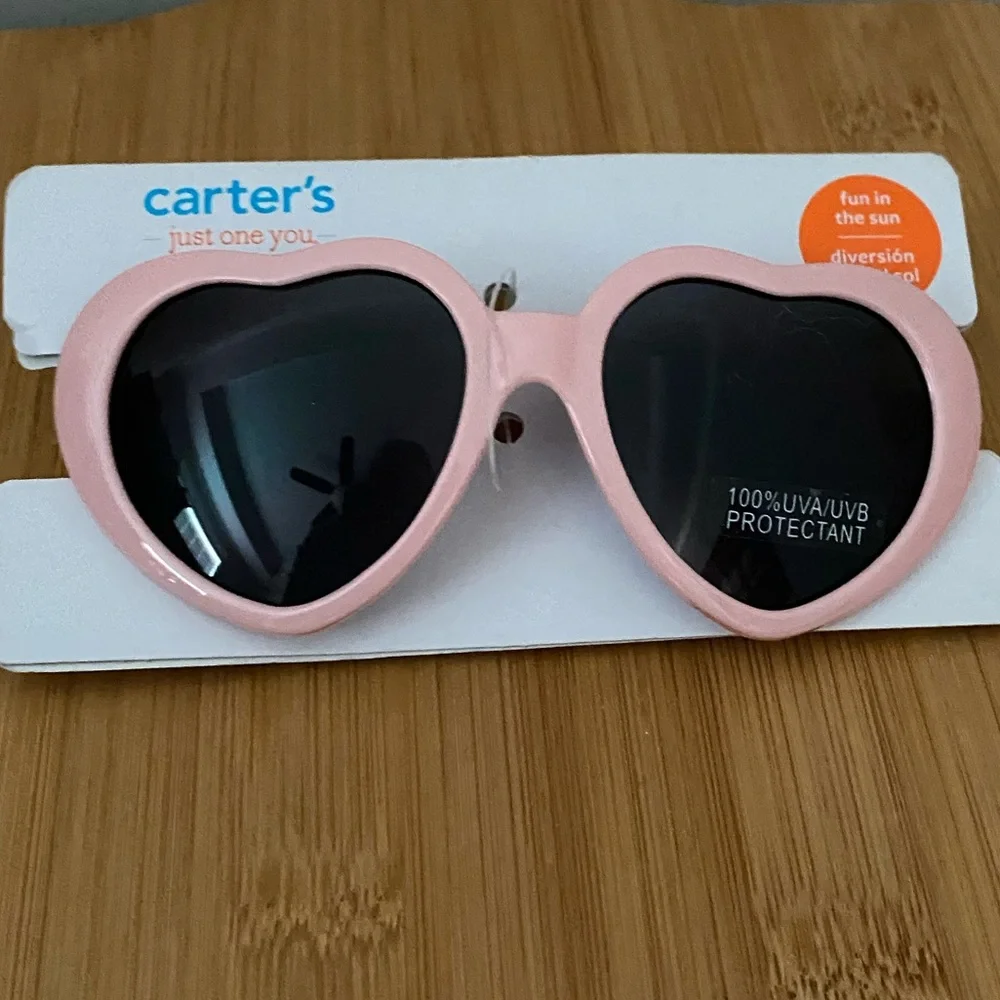 NWT Carter’s Just One You Toddler Girl's Pink Heart Sunglasses 100% UVA/UVB NEW